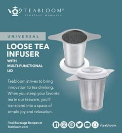 Universal Tea Infuser With Lid/Coaster – Fits Mugs, Cups, Teapots – Food Grade 304 Stainless Steel Filter – Large Capacity With Extra-Fine Mesh -KitchenAid Shop 41nsZ5DKU9L
