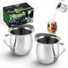 Stainless Steel Bell Creamer Espresso Shot Frothing Pitcher Cup Latte Art (2, 3 Oz) -KitchenAid Shop 41ntHG4PlfL