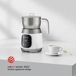 Lk Frother, Variable Temp And Froth Thickness Milk Frother And Steamer, 21OZ/600ML Smart Touch Control Milk Warmer, Dishwasher Safe, Memory Function For Latte Cappuccino, Hot Chocolate -KitchenAid Shop 41o2uV71dUL