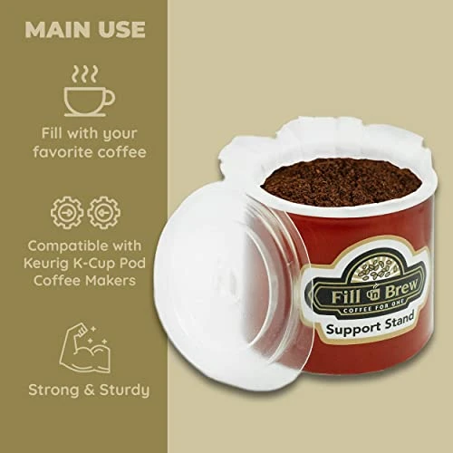 Individual Disposable Coffee Pods For Use With Keurig K-Cup Coffee Makers: 3 Packs / 72 Fillable Coffee Pods, Filters & Lids 5 Individual Disposable Coffee Pods For Use With Keurig K-Cup Coffee Makers: 3 Packs / 72 Fillable Coffee Pods, Filters & Lids - Image 3