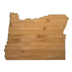 Oregon State Shaped Cutting Board, Natural Bamboo