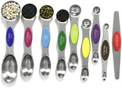 Magnetic Measuring Spoons Set Stainless Steel With Leveler,Multicolors Measuring Cups And Spoon Set Kitchen Gadgets Apartment Essentials Fits In Spice Jars,Stackable Metal Tablespoon Spoon For Baking -KitchenAid Shop 41oAKsE3ceL. AC