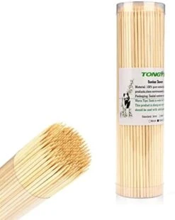 [200 PCS] 6 Inch Bamboo Skewers, Premium Wooden Skewers Without Splinters, Skewers For Grilling, BBQ, Appetizer, Fruit Kabobs, Chocolate Fountain, Cocktail Toothpicks, And Food Skewer Sticks. -KitchenAid Shop 41oJ7NbWfBL. AC
