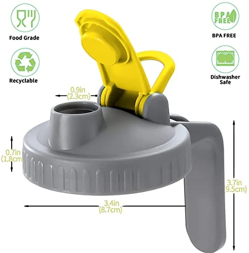 Coffee Strainer Stainless Steel Mesh Filter- 2 Quart (64 Oz)- 2pcs Wide Mouth Flip Cap Lid With Handle For Ball Mason Jar, Suitable For Cold Brew, Lemonade, Iced Tea And Iced Coffee 5 Coffee Strainer Stainless Steel Mesh Filter- 2 Quart (64 Oz)- 2pcs Wide Mouth Flip Cap Lid With Handle For Ball Mason Jar, Suitable For Cold Brew, Lemonade, Iced Tea And Iced Coffee - Image 3