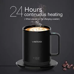 SITOO S3 Temperature Control Smart Mug With Lid, Coffee Mug Warmer With Mug For Desk Home Office, App Controlled Heated Coffee Cup, Self Heating Coffee Mug 11 Oz, Electric Mug-White Inner Wall 11 SITOO S3 Temperature Control Smart Mug With Lid, Coffee Mug Warmer With Mug For Desk Home Office, App Controlled Heated Coffee Cup, Self Heating Coffee Mug 11 Oz, Electric Mug-White Inner Wall -KitchenAid Shop 41oVLG6uAhL