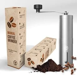 Manual Coffee Grinder By ITrends – Stainless Steel Manual Coffee Bean Grinder, Manual Burr Hand Crank Coffee Grinder With Adjustable Settings For Espresso To Coarse Coffee. Perfect Coffee Lovers Gift. -KitchenAid Shop 41oi44nq8lL
