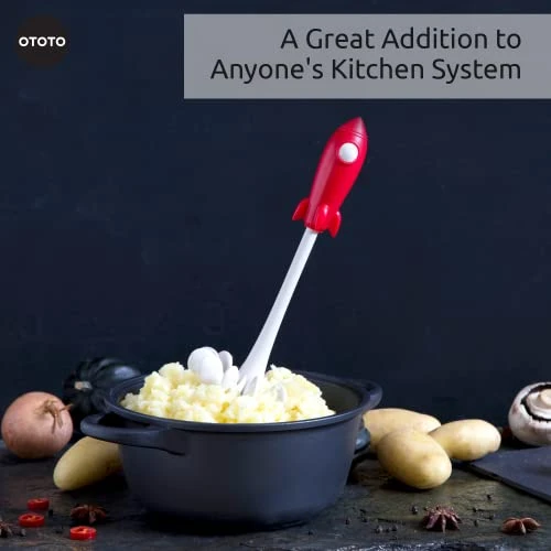 OTOTO Space Masher Potato Masher - Multi-functional Cooking Gifts For Home And Kitchen - Heat Resistant Rocket Masher For Potato, Guacamole, Pumpkin, Hamburgers 7 OTOTO Space Masher Potato Masher - Multi-functional Cooking Gifts For Home And Kitchen - Heat Resistant Rocket Masher For Potato, Guacamole, Pumpkin, Hamburgers - Image 5