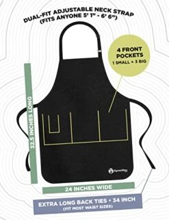 ApronMen, Dude With Food BBQ Grill Adjustable Apron For Men, One Size -KitchenAid Shop 41oioMDNqvL