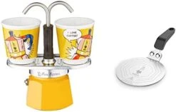 Bialetti - Mini Express Magritte: Moka Set Includes Coffee Maker 2-Cup (2.8 Oz), Red, Aluminium -KitchenAid Shop 41oq6h1vgAL. AC