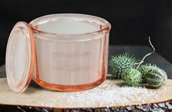 OME-X Depression Style Pink Glass Salt Cellar With Lid, Retro Kitchen Decor, Wedding Gift - 3 1/2" H X 4" D -KitchenAid Shop 41osTwHYrmL