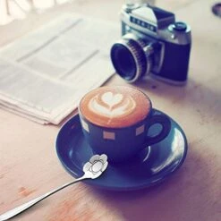 8 Pieces Flower Spoon Coffee Teaspoon Set Stainless Steel Tableware Creative Sugar Spoon Tea Spoon Stir Bar Spoon Stirring Spoon, 8 Different Patterns (Silver) -KitchenAid Shop 41ovDRQNsnL