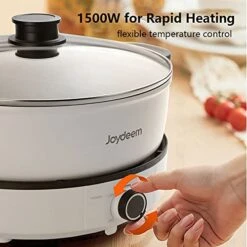 Oydeem Electric Hot Pot With Divider, Large Shabu Shabu Hotpot Pot With Temperature Control, Double Flavor Non-Stick Hot Pot For Family & Party, 5L, 1500W, White -KitchenAid Shop 41owwRMRd0L