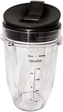 Blendin 24oz Large Tall Cup With Sip N Seal Lid Replacement Jar, Compatible With Nutri Ninja Auto IQ & Duo Blenders - Premium Blender Replacement Cups - Cup Diameter Is 4" (2 Pack) -KitchenAid Shop 41p5OxRZPpL. AC