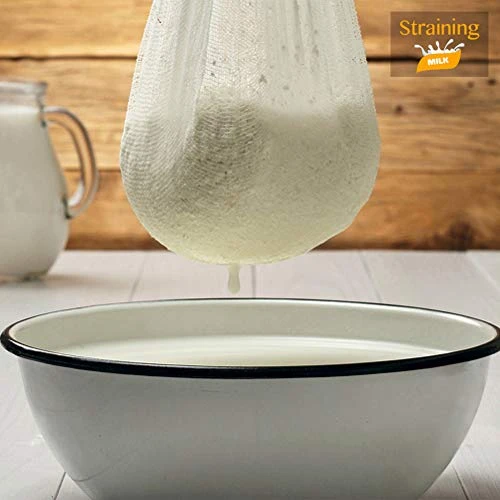 Heesecloth, Grade 90, 36 Sq Feet, Reusable, 100% Unbleached Cotton Fabric, Ultra Fine Cheese Cloth For Cooking - Nut Milk Bag, Strainer, Filter (Grade 90-4Yards) 7 Heesecloth, Grade 90, 36 Sq Feet, Reusable, 100% Unbleached Cotton Fabric, Ultra Fine Cheese Cloth For Cooking - Nut Milk Bag, Strainer, Filter (Grade 90-4Yards) - Image 5