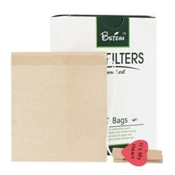 Tea Filter Bags Disposable Tea Infuser Drawstring Loose Leaf Tea With 100% Natural Unbleached Paper And Free Clip (100 PCS)