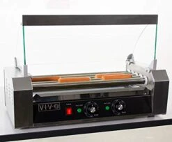 Electric 12 Hot Dog And 5 Roller Grill Warmer, Cooker Machine With Cover, HOTDG-V205 -KitchenAid Shop 41pBIJe8MgL