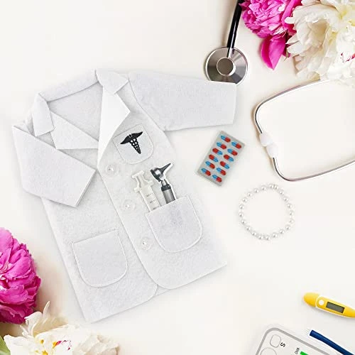 White Coat Wine Gifts For Women Doctors - Felt Wine Gift Bag With Otoscope, Syringe, Capsules, Necklace, Doctors Wine Cover Gifts For Graduation Birthday Anniversary Nurse Practitioner Gifts For Women 5 White Coat Wine Gifts For Women Doctors - Felt Wine Gift Bag With Otoscope, Syringe, Capsules, Necklace, Doctors Wine Cover Gifts For Graduation Birthday Anniversary Nurse Practitioner Gifts For Women - Image 3