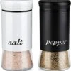 Salt And Pepper Shakers Set, Salt Shaker With Clear Glass Bottom, 5 Oz Salt And Pepper Set For Cooking Table RV BBQ, Black And White Kitchen Decor And Accessories -KitchenAid Shop 41pJ5sMbvhL