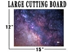 Blue Purple Galaxy Stars Space Pattern Textured Marble Art Kitchen Glass Cutting Board Modern Decorative Gift Abstract Wavy Contrast Design 8 Blue Purple Galaxy Stars Space Pattern Textured Marble Art Kitchen Glass Cutting Board Modern Decorative Gift Abstract Wavy Contrast Design -KitchenAid Shop 41pMRDsnxaL