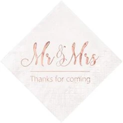 Wedding Napkins Mr And Mrs Gold Cocktail Beverage Dessert Napkins For Wedding Shower Engagement Party Decorations, Wedding Cake Table Decor Supplies. 100 Pcs, 3-Ply -KitchenAid Shop 41pPdOxiBEL. AC