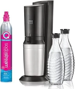 SodaStream Aqua Fizz Sparkling Water Machine (Black) With Co2 & Glass Carafes -KitchenAid Shop 41pSnoXAsEL. AC