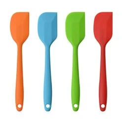 Silicone Spatulas, 11 Inch Rubber Spatula Heat Resistant Seamless One Piece Design Non-Stick Flexible Scrapers Baking Mixing Tool (4 Piece)
