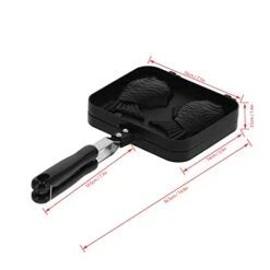 Fish-Shaped Waffle Making Pan Household Aluminum Non-Stick Fish-Shaped Cake Bakeware Fish-Shaped Bakeware Non-Stick Waffle Pan Double-Layer Grilled Fish Cakes Double-Sided Pot With Open Flame Heating -KitchenAid Shop 41pbw8SAUFS