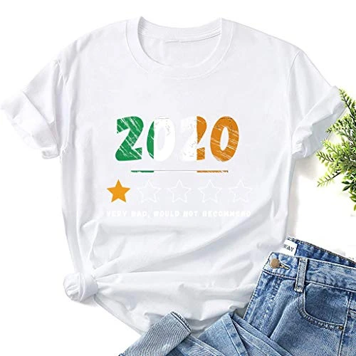 Meikosks 2020 Print T Shirt Ladies Short Sleeve Crewneck Tops Fashion Tee Basic Pullover 5 Meikosks 2020 Print T Shirt Ladies Short Sleeve Crewneck Tops Fashion Tee Basic Pullover - Image 3