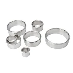 Round Cookie Biscuit Cutter Set 12 Circle Pastry Donut Doughnut Cutter Set Round Cookie Cutters Circle Baking Metal Ring Molds -KitchenAid Shop 41phobecwiL