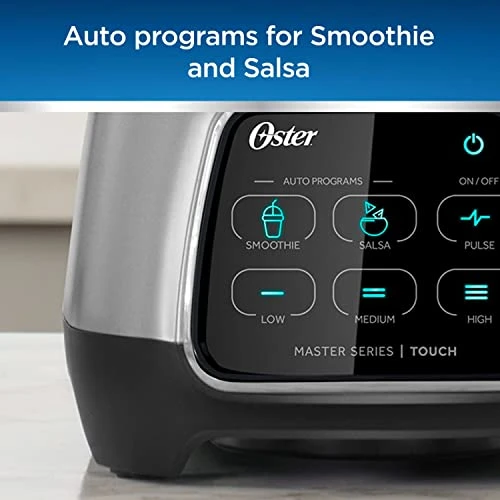Oster® Touchscreen Blender, 6-Speed, 6-Cup, Auto-program -for Smoothie, Salsa, 800W, Multi-Function Blender, 2143023 4 Oster® Touchscreen Blender, 6-Speed, 6-Cup, Auto-program -for Smoothie, Salsa, 800W, Multi-Function Blender, 2143023 - Image 2