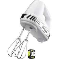 Cuisinart HM-50 Power Advantage 5-Speed Hand Mixer White Bundle With 1 YR CPS Enhanced Protection Pack