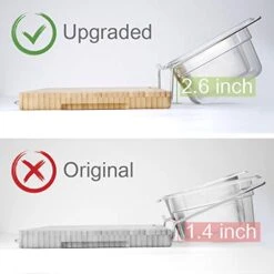 Extensible Bamboo Cutting Board Set With 4 Containers For Kitchen With Juice Groove, Eco-friendly Chopping And Serving Board For Meats Bread Fruits - M 15.7" X 10.2" -KitchenAid Shop 41pz5RsYvbL