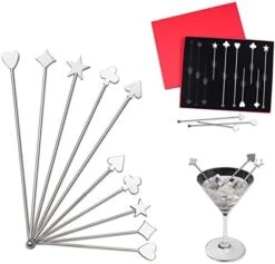 Cocktail Picks Stick, 20Pcs Stainless Steel Martini Picks, Reusable Metal Cocktail Skewers Olives Appetizers Bloody Mary Brandied -KitchenAid Shop 41q j5KGoHL. AC