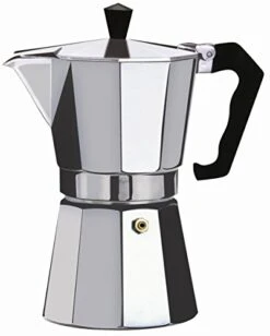 7526-09 Brew-Fresh Aluminum Espresso Maker, 9 Cup, Silver