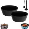 2 Pack Silicone Slow Cooker Liners Fit For Crock-Pot 7-8 Quart Oval Slow Cooker, Food Grade Reusable Leakproof Dishwasher Safe Silicone Liners -KitchenAid Shop 41q7M3DHDL. AC