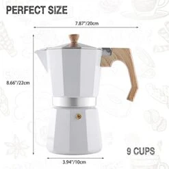 Wedrink Stovetop Espresso Maker Moka Pot 9 Espresso Cup-15.2OZ Cuban Coffee Maker Stove Top Coffee Maker Moka Italian Espresso -KitchenAid Shop 41qBDb63MeL