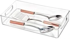 IDesign AFFIXX Linus Mount Organizer Rack, Stick-On Wall Shelf For Kitchen, Bathroom, Office, Medium (Pack Of 2), Clear, 2 Count -KitchenAid Shop 41qBKu4fnlL. AC