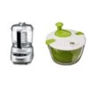 Cuisinart DLC-2ABC Mini-Prep Plus 24-Ounce Food-Processors, 3 Cup, Brushed Chrome And Nickel & CTG-00-SAS 5-Quart Salad Spinner, White