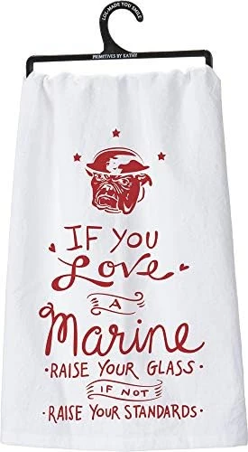 By Kathy LOL Made You Smile Dish Towel, 28 X 28-Inches, If You Love A Marine 6 By Kathy LOL Made You Smile Dish Towel, 28 X 28-Inches, If You Love A Marine - Image 4