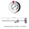 9" Deep Fry Thermometer With Clip Instant Read Dial Thermometer 9 Inch Stainless Steel Stem Meat Thermometer Cooking Thermometer For Turkey, BBQ, Grill