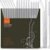 Reusable Drinking Straws Glass Clear 12-Pack, With 4 Cleaning Brush Size 8.5''x10 MM Set Of 6 Straight And 6 Bent - Perfect For Cocktail Glass, Smoothies, Tea, Juice, Milkshakes 1 Reusable Drinking Straws Glass Clear 12-Pack, With 4 Cleaning Brush Size 8.5''x10 MM Set Of 6 Straight And 6 Bent - Perfect For Cocktail Glass, Smoothies, Tea, Juice, Milkshakes -KitchenAid Shop 41qIE54iYAL