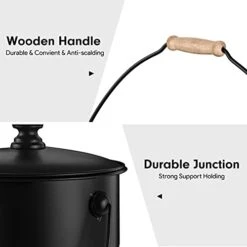Magabeli Ash Bucket With Lid Outdoor And Indoor Coal Bucket For Fireplace Medium Fire Bucket Metal Ash Can For Grill Charcoal Bucket Essential Tools For Fireplace Fire Pit Wood Burning Stove Black -KitchenAid Shop 41qMuQaFtUS