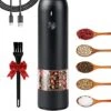 Electric Pepper Grinder Mill, USB Rechargeable Salt And Pepper Grinder With Ceramic Grind And LED Light, Adjustable Coarseness And Refillable Glass, No Battery Needed - Black 1 Electric Pepper Grinder Mill, USB Rechargeable Salt And Pepper Grinder With Ceramic Grind And LED Light, Adjustable Coarseness And Refillable Glass, No Battery Needed - Black -KitchenAid Shop 41qOdCp7RGL