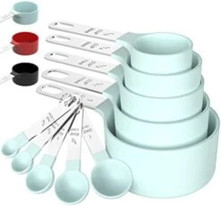 Measuring Cups & Spoons Set, Stackable Cups And Spoons, Nesting Measure Cups With Stainless Steel Handle, Kitchen Gadgets For Cooking & Baking (5+5, Black) -KitchenAid Shop 41qQi2GQYrL. AC