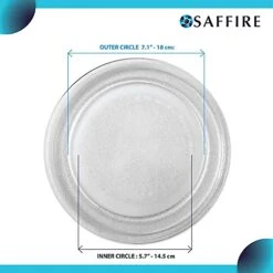 Saffire 9.6 / 24.5cm Small Glass Microwave Plate - Flat Bottom Plate (1) -KitchenAid Shop 41qSw89JnGL