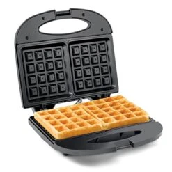 WM-2207 Electric Nonstick Belgian Waffle Non-Stick Belgian Waffle Maker Iron, Breakfast, Sandwiches, Snacks, Burgers And More, Double