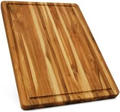 Teak Wood Cutting Board With Juice Groove Hand Grip, Large Wooden Cutting Boards For Kitchen, Chopping Board Wood, Mothers Day Gifts, 1 Year Manufactuer Warranty (L, 22"L X 16"W X 1.25"Th) -KitchenAid Shop 41qUcnbZ8L. AC
