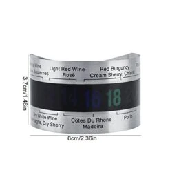 Wine Temperature Bracelet, Stainless Steel Wine LCD Thermometer Bottle Beer Red Wines Bracelet Temperature Sensor -KitchenAid Shop 41qUxT3pgRL 2
