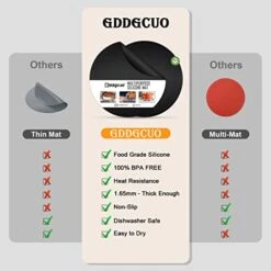 Multi-Purpose Microwave Mat, 12" Silicone Microwave Mats Round, BPA Free Heat Resistant Trivets, Pot Holders, Microwave & Dishwasher Safe (Black, 2Pcs) 17 Multi-Purpose Microwave Mat, 12" Silicone Microwave Mats Round, BPA Free Heat Resistant Trivets, Pot Holders, Microwave & Dishwasher Safe (Black, 2Pcs) -KitchenAid Shop 41qYzOGCJkL