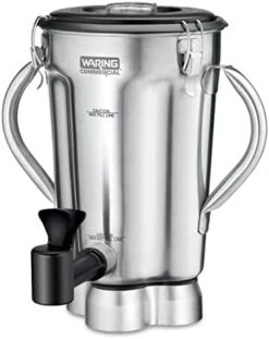 Commercial CAC72 Stainless Steel 2-Handle Container With Blade Assembly And Lid, 1-Gallon,Silver -KitchenAid Shop 41qilkhkYRL. AC